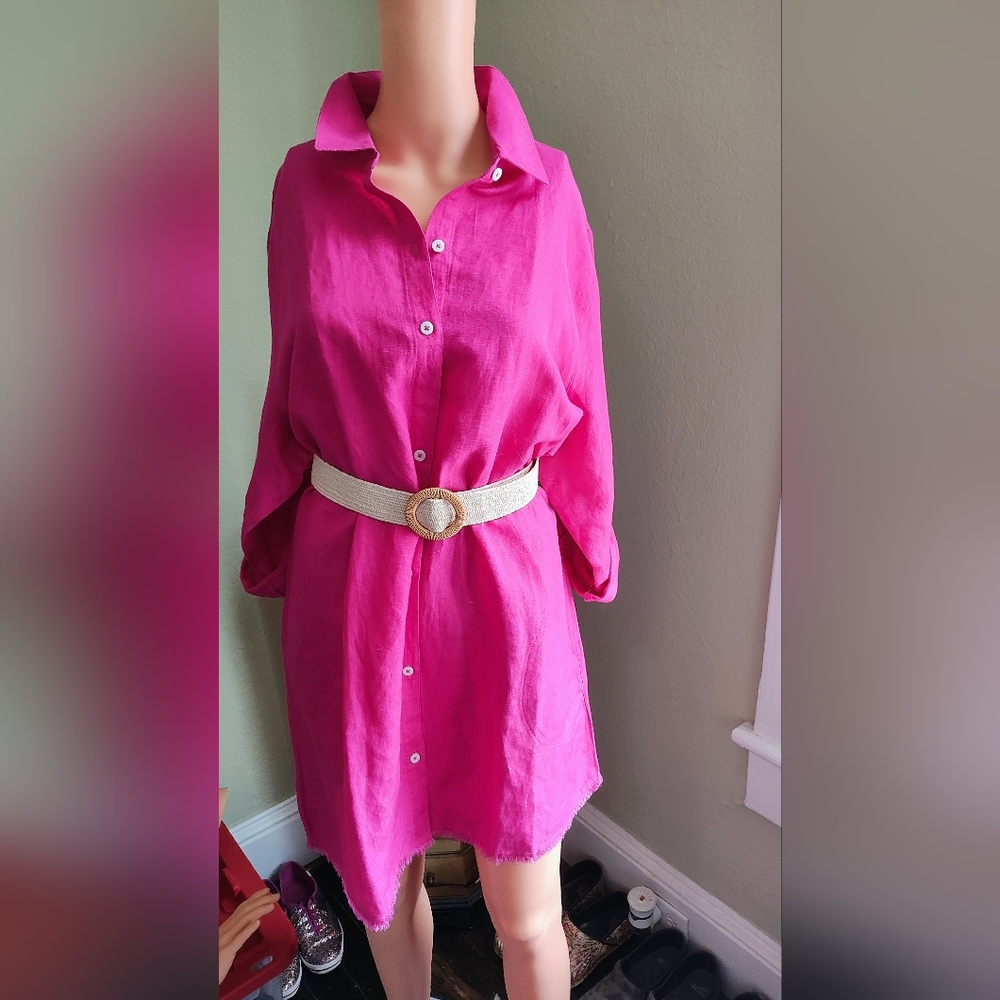 NWT Tommy Bahama Button-Down Shift Dress, Size XL/16 #126